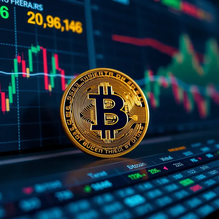 Graph showing Bitcoin price fluctuations influenced by market trends and external economic factors