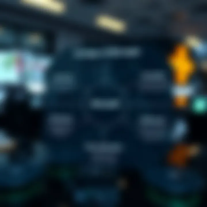 Diagram depicting strategic positioning and strengths of key software companies opposing Microsoft in enterprise solutions