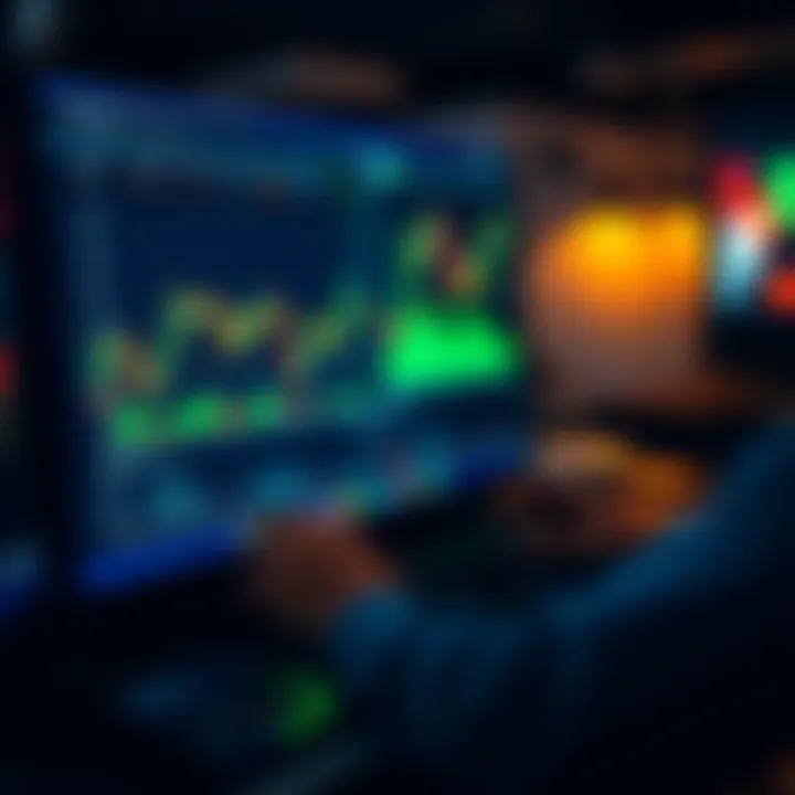 Top Trading Platforms for Investors in Colombia User interacting with a trading platform interface showing various financial charts and data