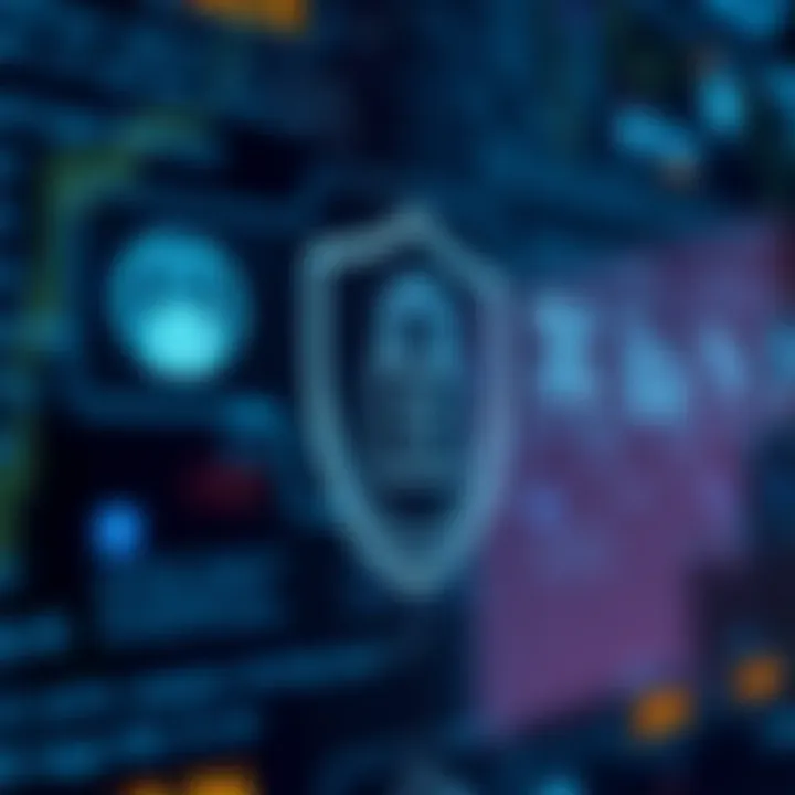 Secure digital platform interface showing data protection features