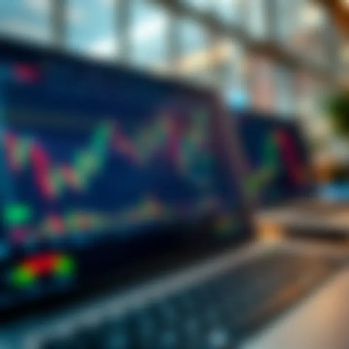 Binomo Trading Platform Interface with Binary Options Charts Digital trading platform interface displaying options binary trading charts and financial indicators