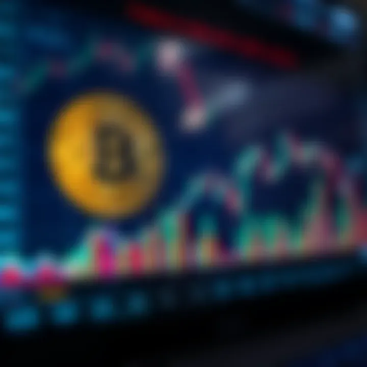 Graph showing Bitcoin price fluctuations over time with various market indicators