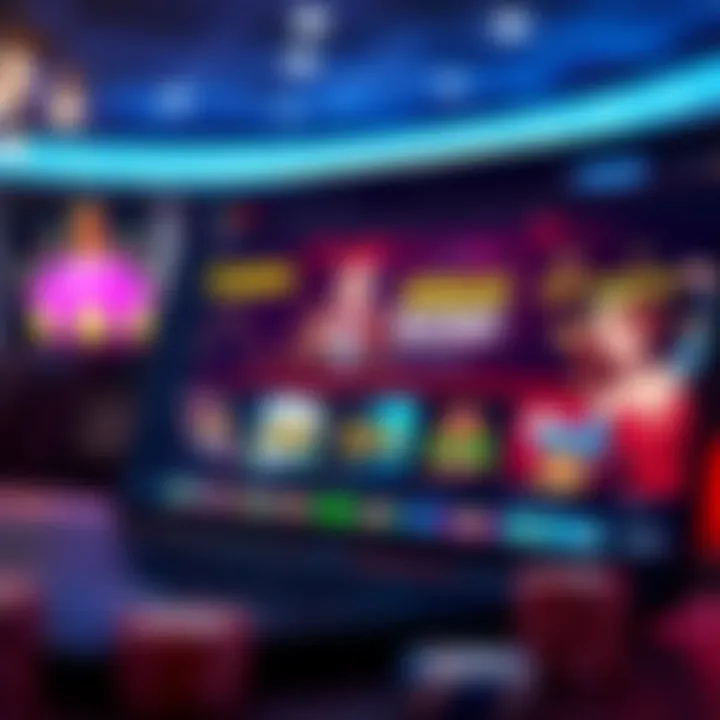 Online casino interface displaying no deposit bonus offers for Colombian players