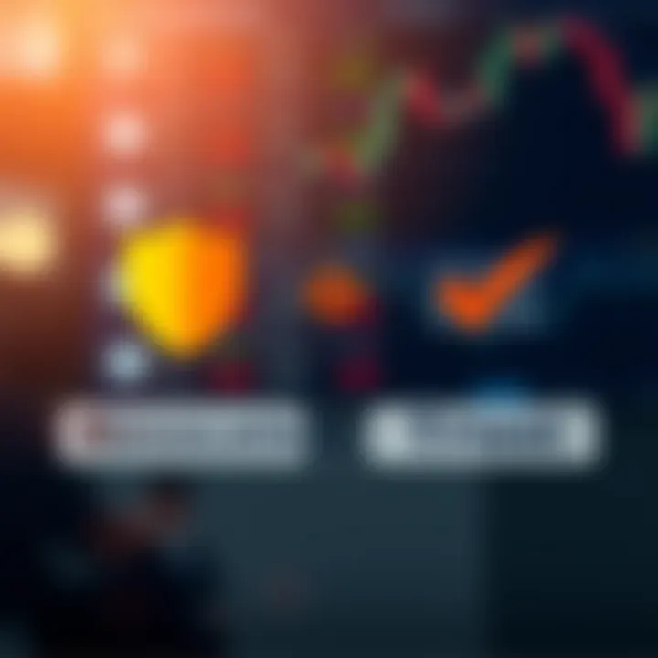 Regulation and Trust Indicators for Deriv Broker Conceptual graphic showing financial regulation and trustworthiness with shield and checkmark icons