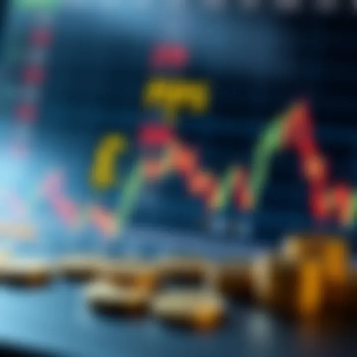 Illustration showing the concept of pips in Forex trading with currency symbols and price movements