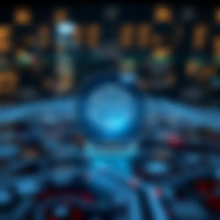 Illustration of Cardano ecosystem showing blockchain technology and adoption pathways