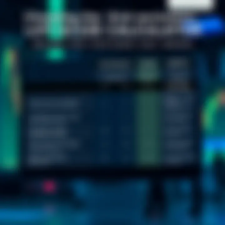 Graphic showing comparison of different lot size calculator tools with benefits and features highlighted