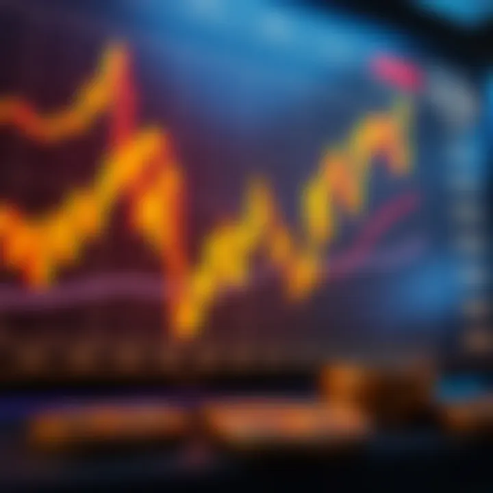 Graph showcasing cryptocurrency trading trends and market fluctuations