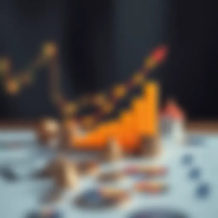 Illustration showing the concept of a free funding account with financial symbols and growth charts