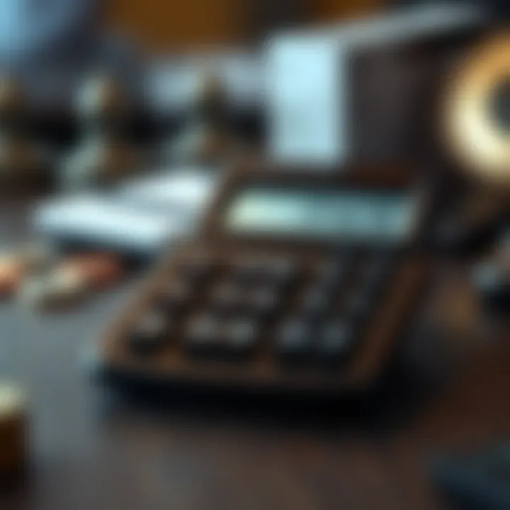 Illustration of a digital calculator displaying weight conversions for lot size calculation