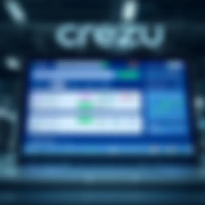 Overview of a digital financial platform interface with highlighted loan service features