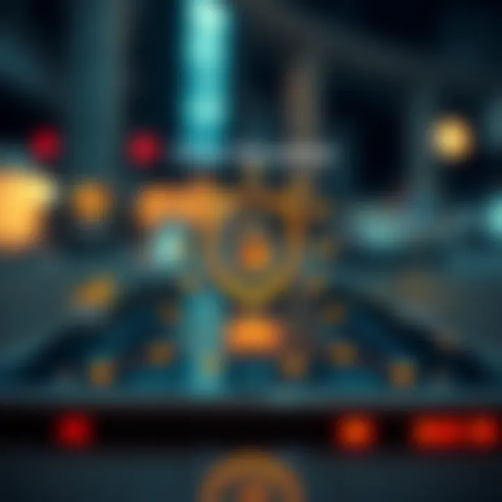 Illustration showing secure financial transactions on a digital platform