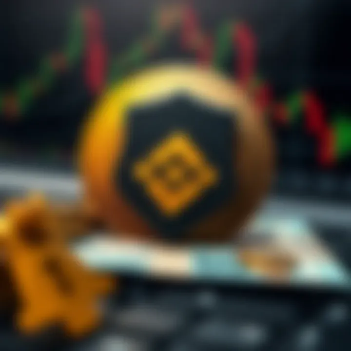 Visual representation of cryptocurrency trading with Colombian peso and security shield