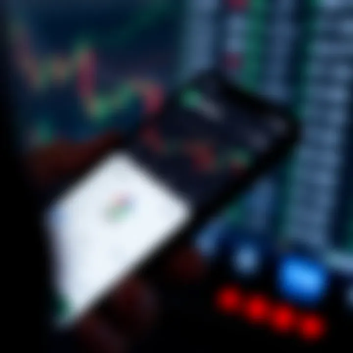 Mobile phone displaying Deriv GO trading app interface with various financial instruments
