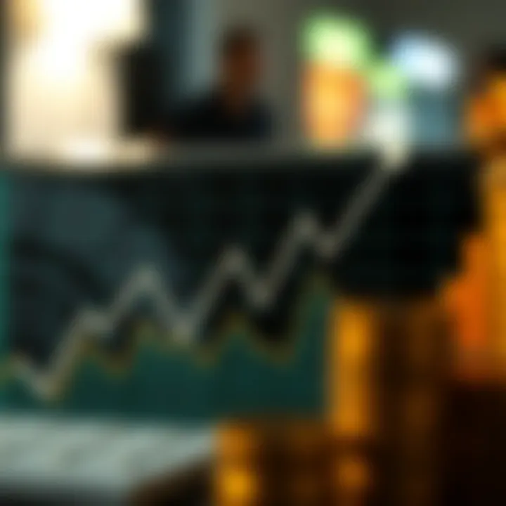 Graph showing trends and factors influencing the rise of the US dollar value