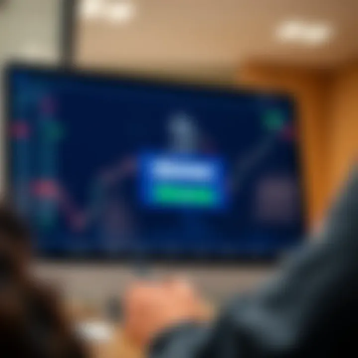 Secure login interface on trading platform showing account dashboard