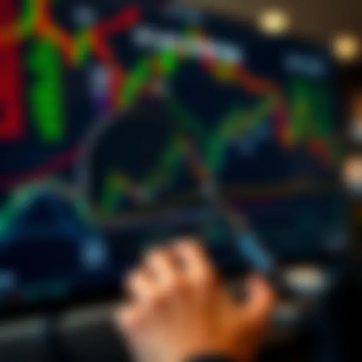 Diagram showing binary trading options and market trends