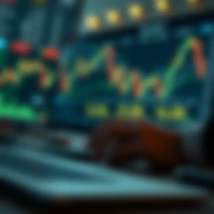 Investor Strategies During Market Volatility Illustration of financial charts and investor strategies adapting to market volatility