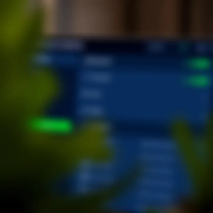 Clear interface showing withdrawal options and settings on trading application