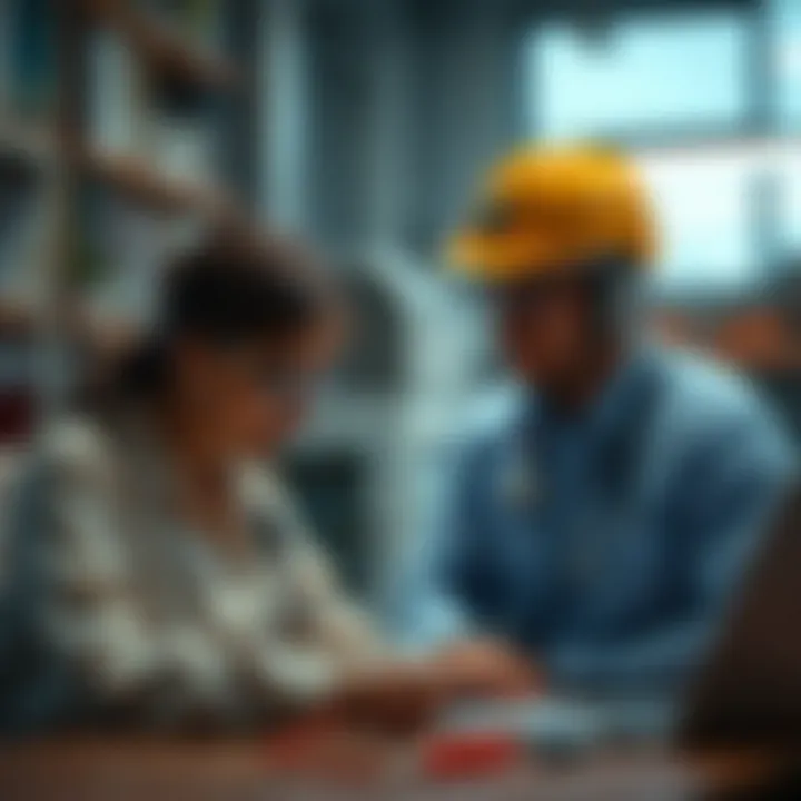 Occupational Health and Risk Management through EMA Illustration depicting occupational health and risk management benefits of EMA in workplace settings