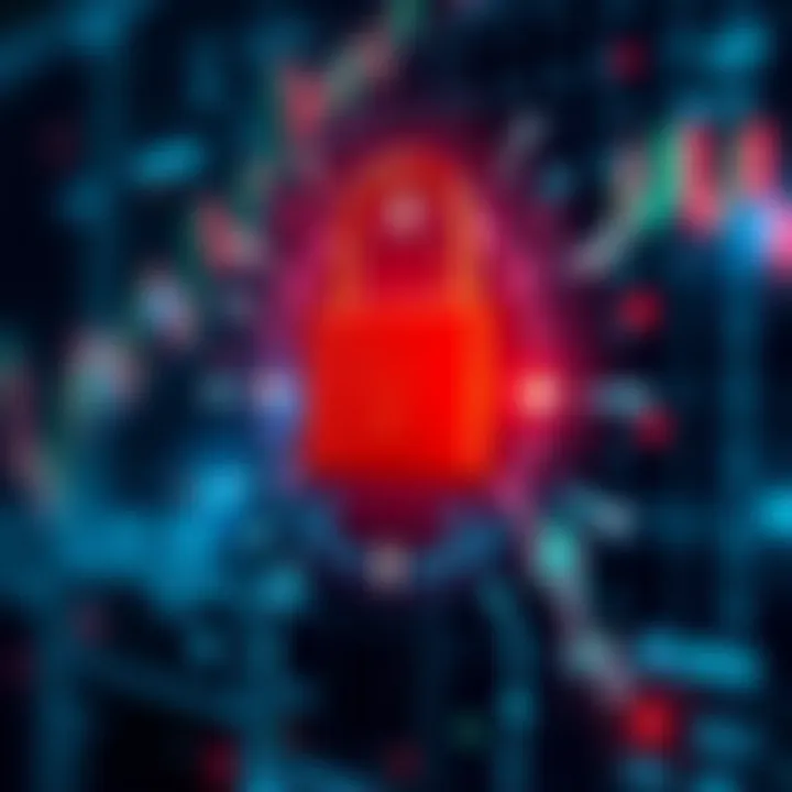 Ensuring Security While Trading Online from Colombia Secure digital lock symbolizing online trading security and protection measures