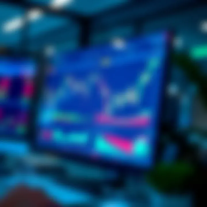 User interface of IQ Option platform showing trading charts and tools