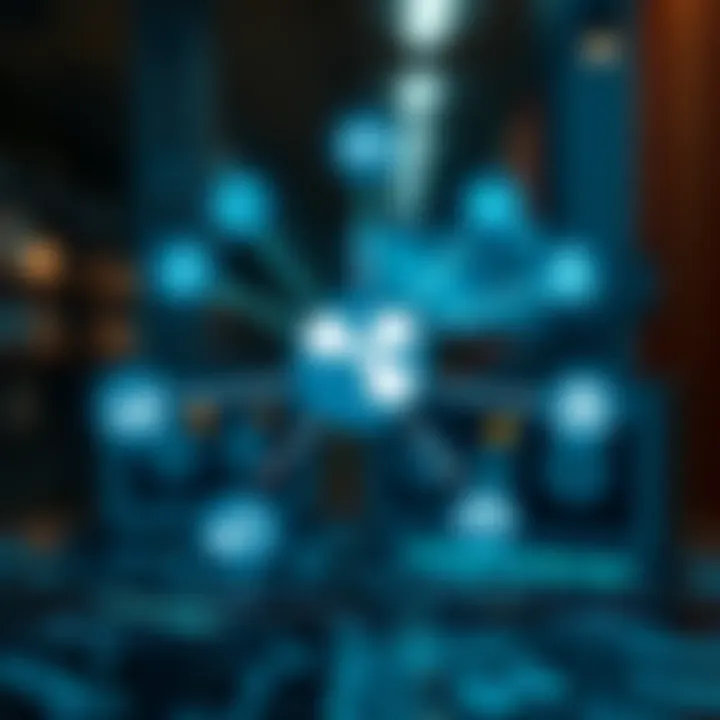 Diagram illustrating Ripple's blockchain network connecting banks and financial institutions globally