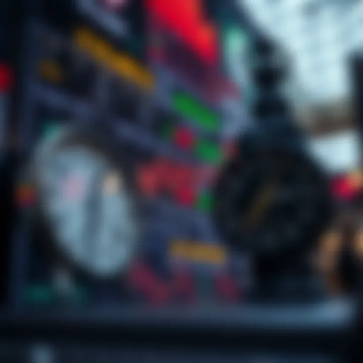 Stock Market Trading Hours and Financial Data Overview Graph showing stock market trading hours alongside a clock and financial data