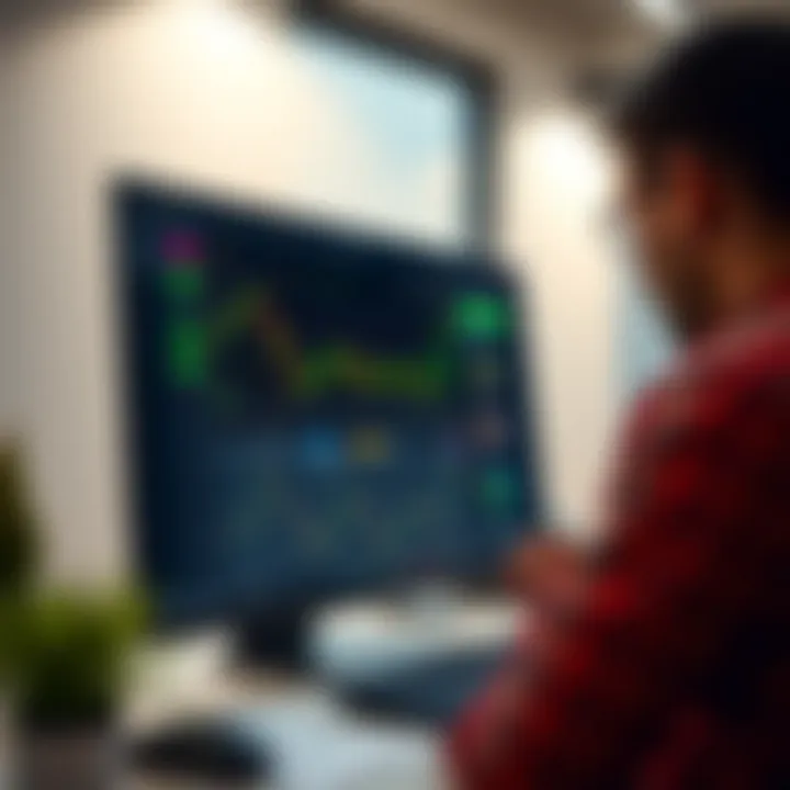 User interface of Pocket Option desktop application showing trading charts and options