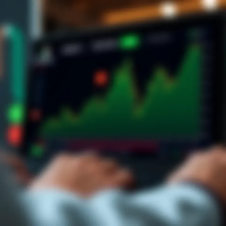 Graph displaying virtual profit and loss trends during Pocket Option demo account trading session