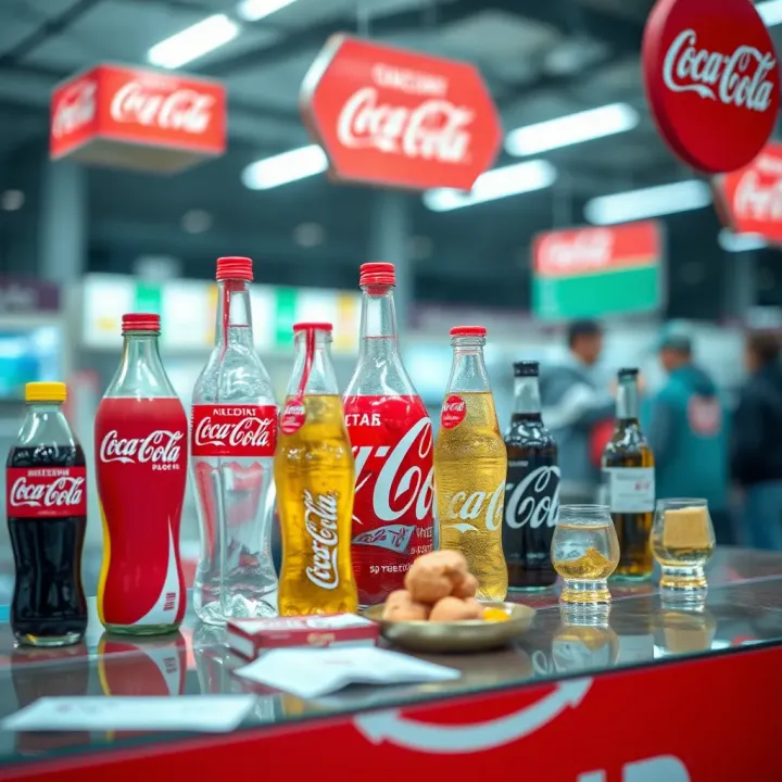 Global market share comparison of major beverage companies competing with Coca-Cola