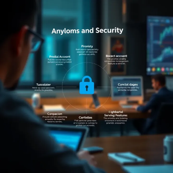Diagram illustrating different types of financial accounts and security features offered by a trading platform