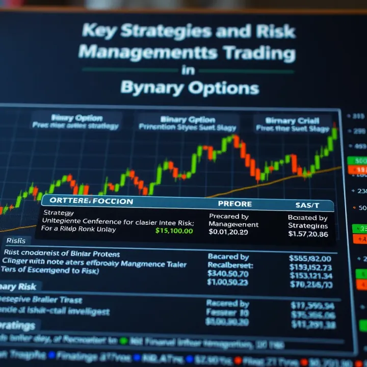 Chart showing common strategies and risk management techniques in binary options investment