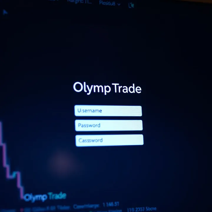 Secure login screen of Olymp Trade platform showing username and password fields