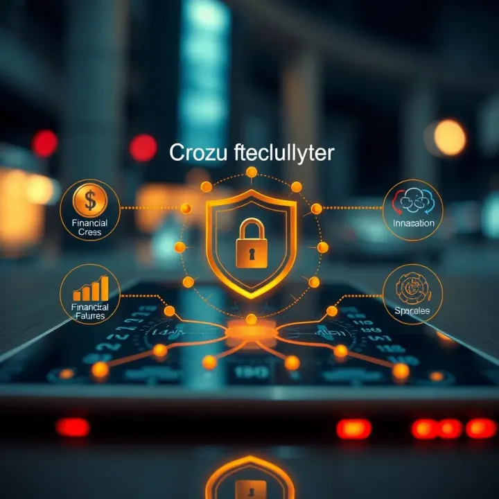 Illustration showing secure financial transactions on a digital platform