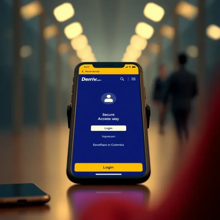 Secure login screen of Deriv trading app illustrating user authentication