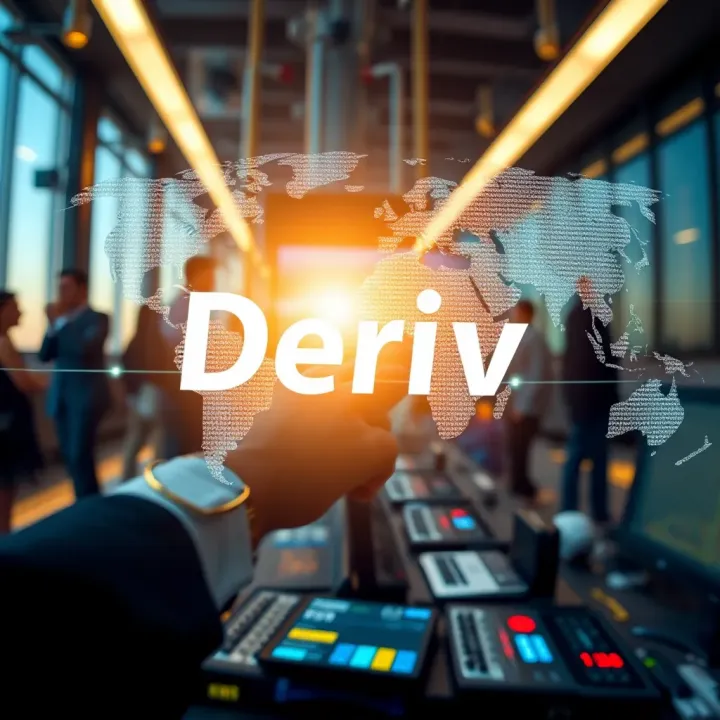 Global Market Access with Deriv Limited Illustration of digital connectivity highlighting access to global financial markets through Deriv Limited
