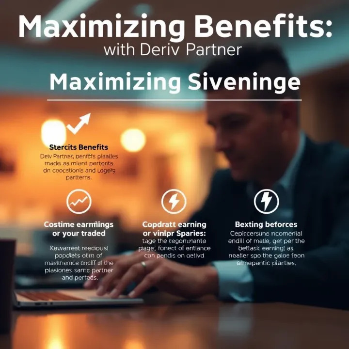 Graphic showing benefits and tips to maximize earnings with Deriv Partner in Colombia