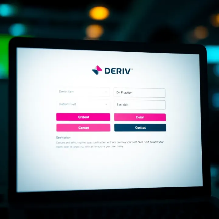Deriv platform registration page displaying user input fields