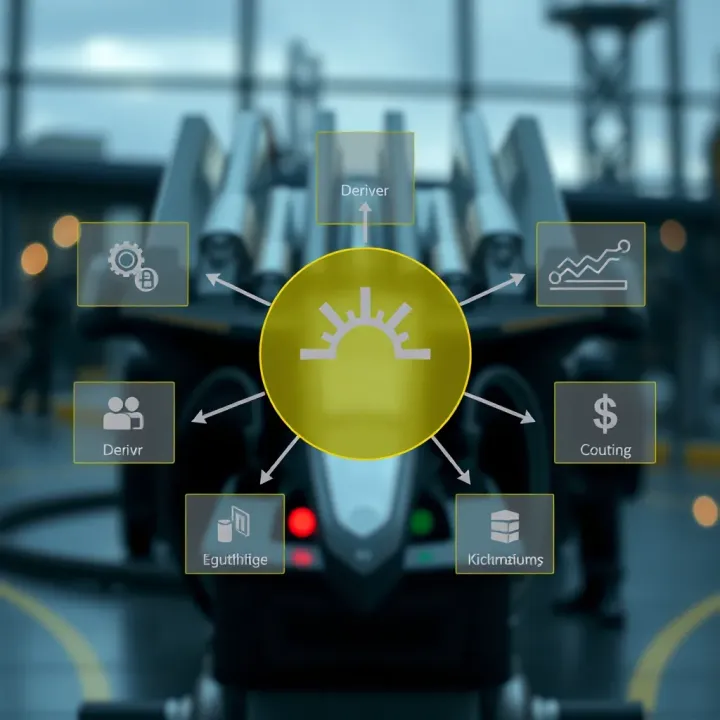 Diagram illustrating the key concepts and functionalities of a deriver in technological and industrial contexts