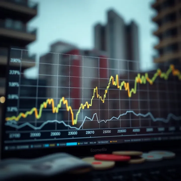 Graph showing dollar exchange rate fluctuations impacting Colombia's economy