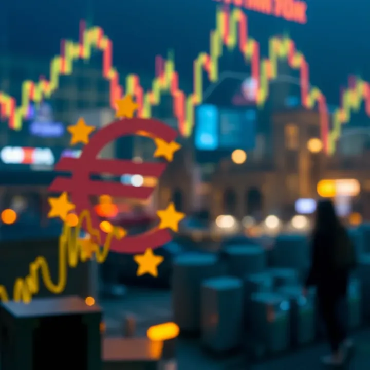 Economic indicators and monetary policy symbols influencing the EUR/USD exchange rate