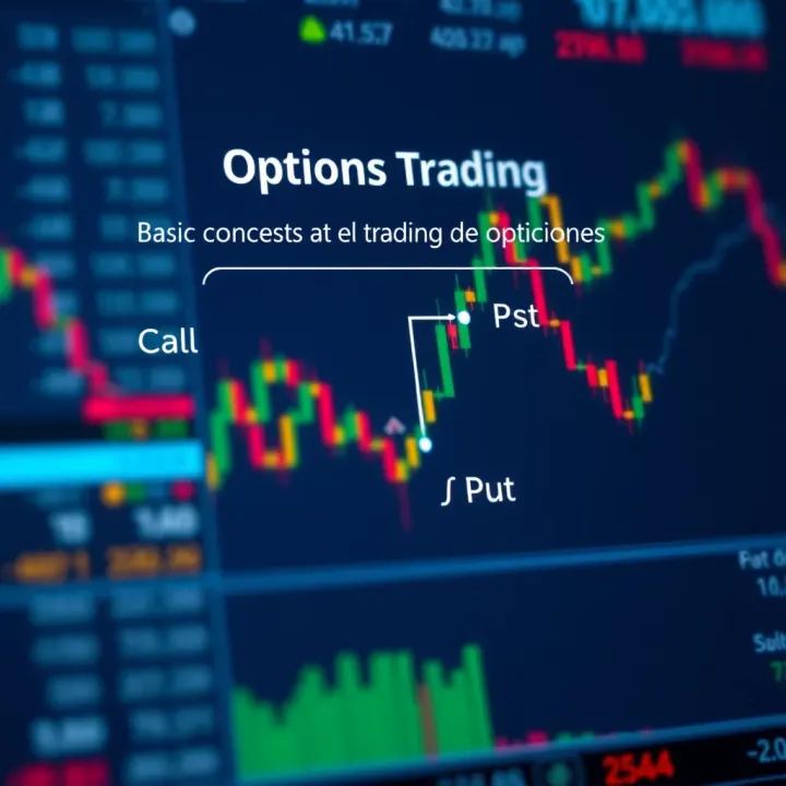 Diagram illustrating basic concepts of options trading including call and put options