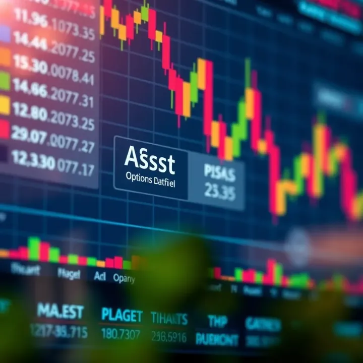 Graph showing potential risks and rewards in options trading within Colombian stock market context