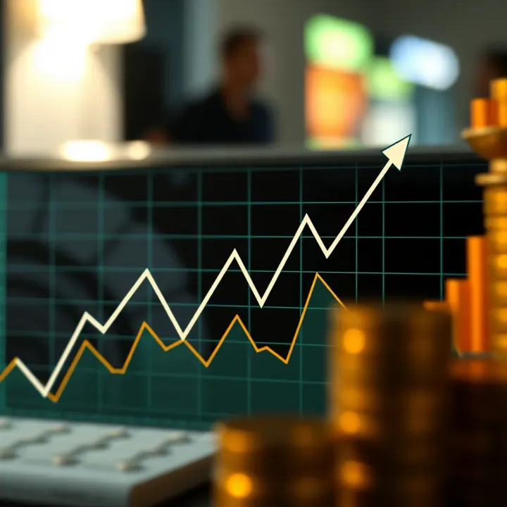 Graph showing trends and factors influencing the rise of the US dollar value