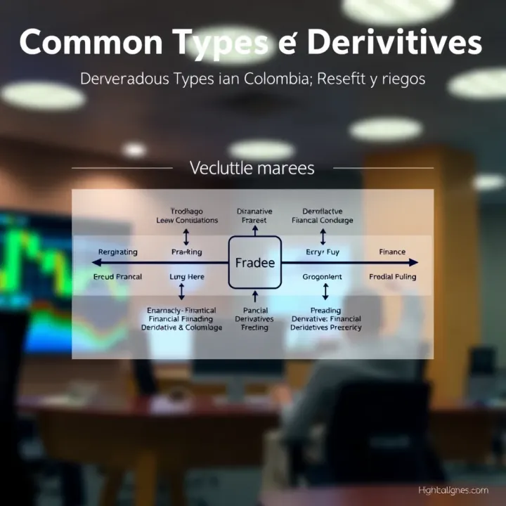 Diagram illustrating different types of financial derivatives used in Colombian markets