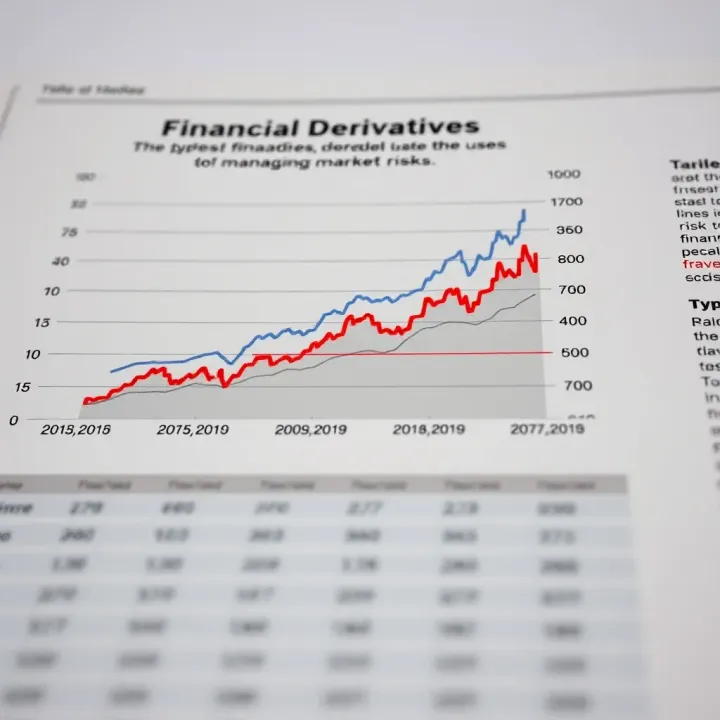 Graph illustrating the types of financial derivatives and their uses in managing market risks