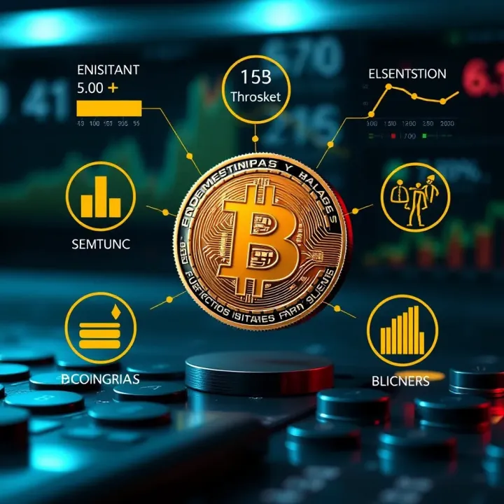 Illustration of fundamental factors influencing Bitcoin including market sentiment and economic indicators