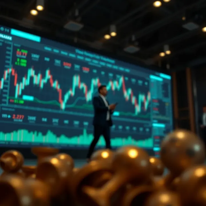 Illustration showing growth potential and risk management in funded trading environment