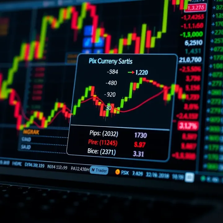 Graphical representation of pip and lot calculations in Forex trading showing currency pairs and risk management